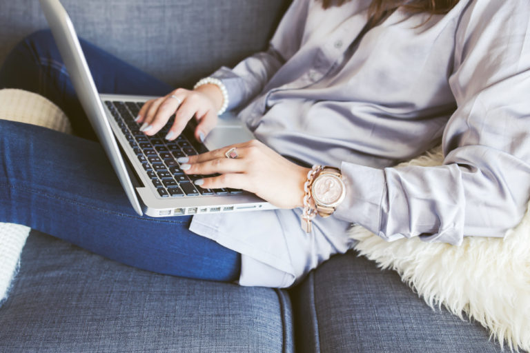Business women with laptop